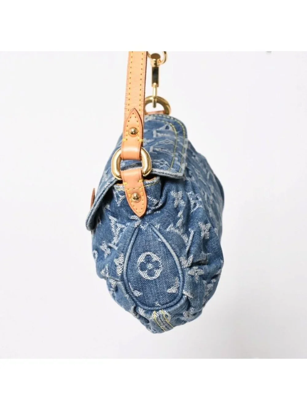 Louis Vuitton Mini Pleaty Bag Monogram Denim Indigo Blue
